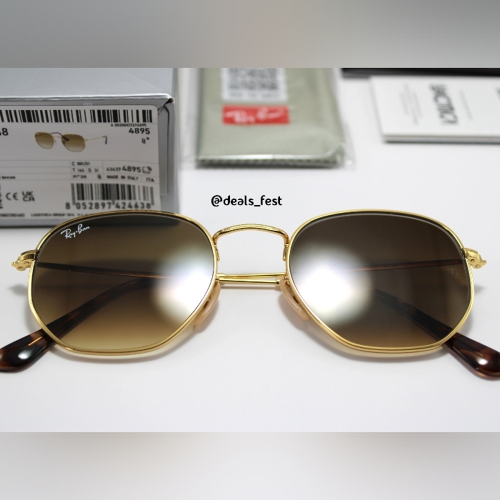 Model Display Rayban Hexagonal Rb3548n Gradient B… - image 3